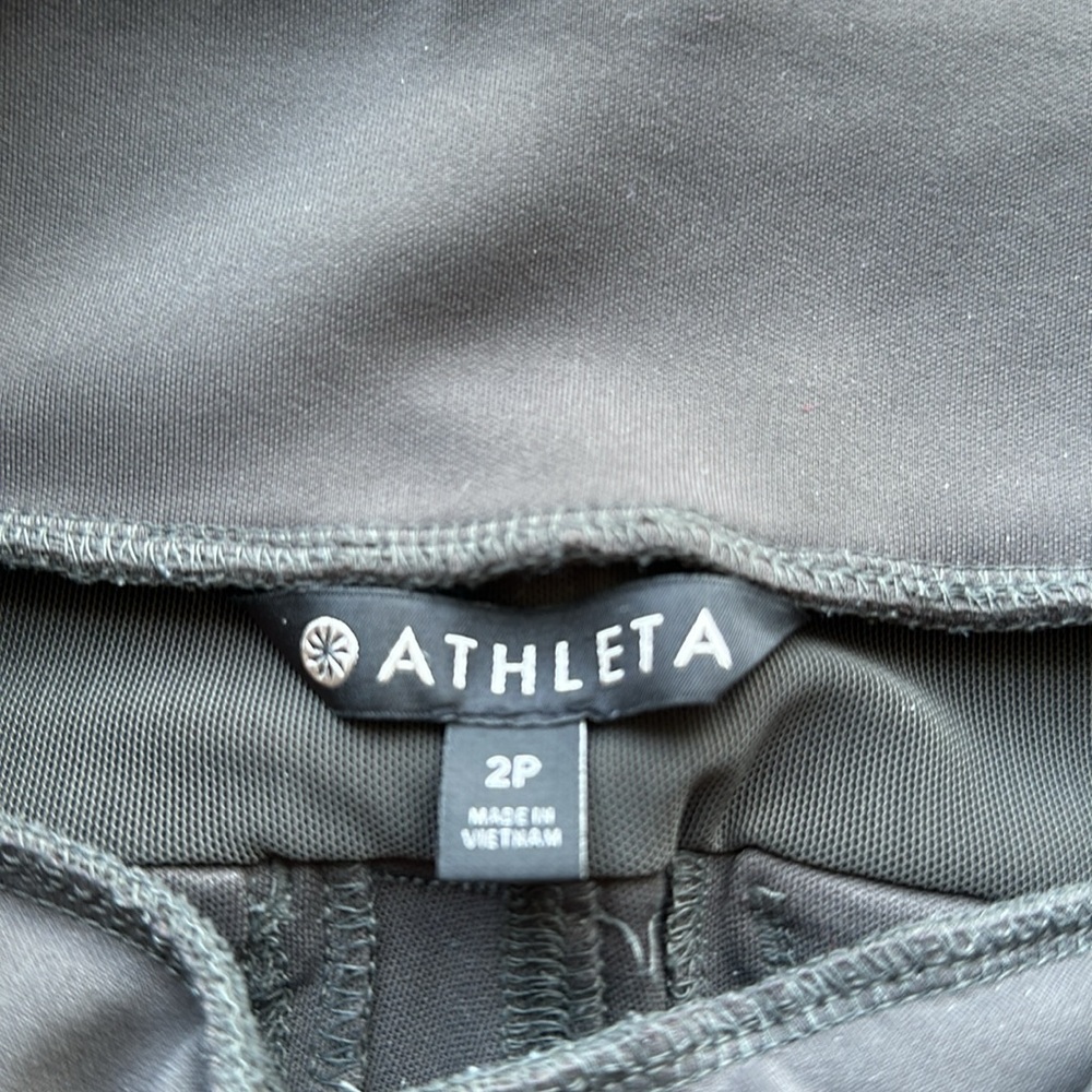 Athleta cargo tights; size 2P; olive green - Picture 2 of 6